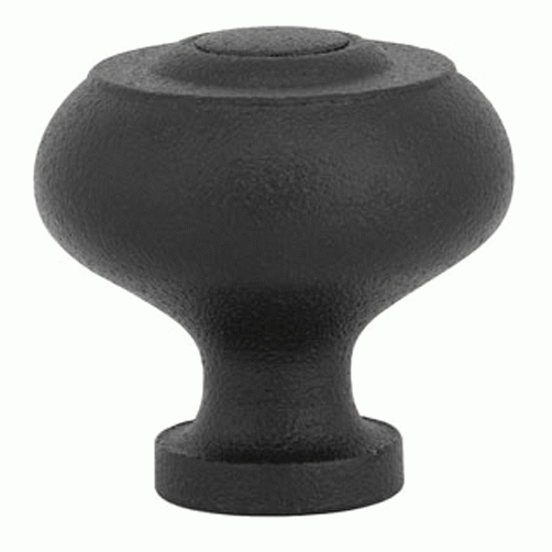 1 Inch Wrought Steel Brittany Knob (Matte Black Finish) EMTEK