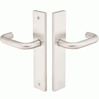 Stainless Steel Euro Style Dummy Pair Multi Point Lock Trim (Brushed Stainless Steel Finish) EMTEK