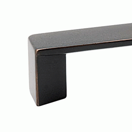 6 1/2 Inch Overall (6 Inch c-c) Brass Trinity Pull (Oil Rubbed Bronze Finish) EMTEK