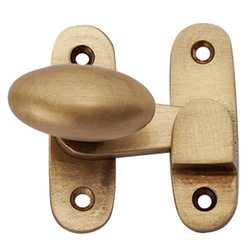 Traditional Solid Brass Oval Knob Latch Set (Several Finish Options)