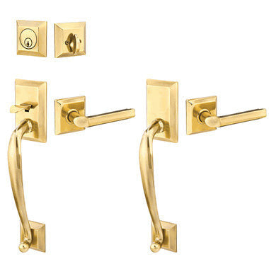 Solid Brass Franklin Style Entryway Set (Polished Brass Finish) EMTEK