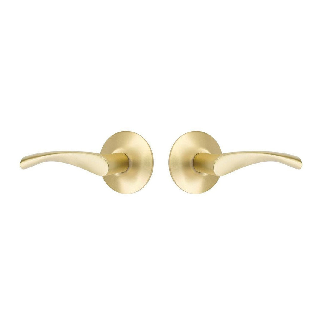 Emtek Solid Brass Triton Lever With Modern Rosette (Several Finish Options) EMTEK