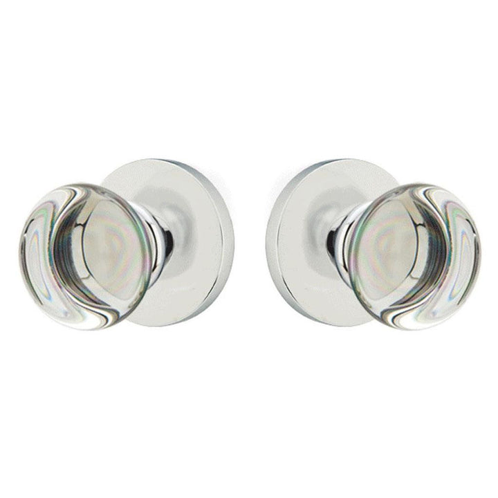 Providence Crystal Emtek Door Knob Set With Disc Rosette EMTEK