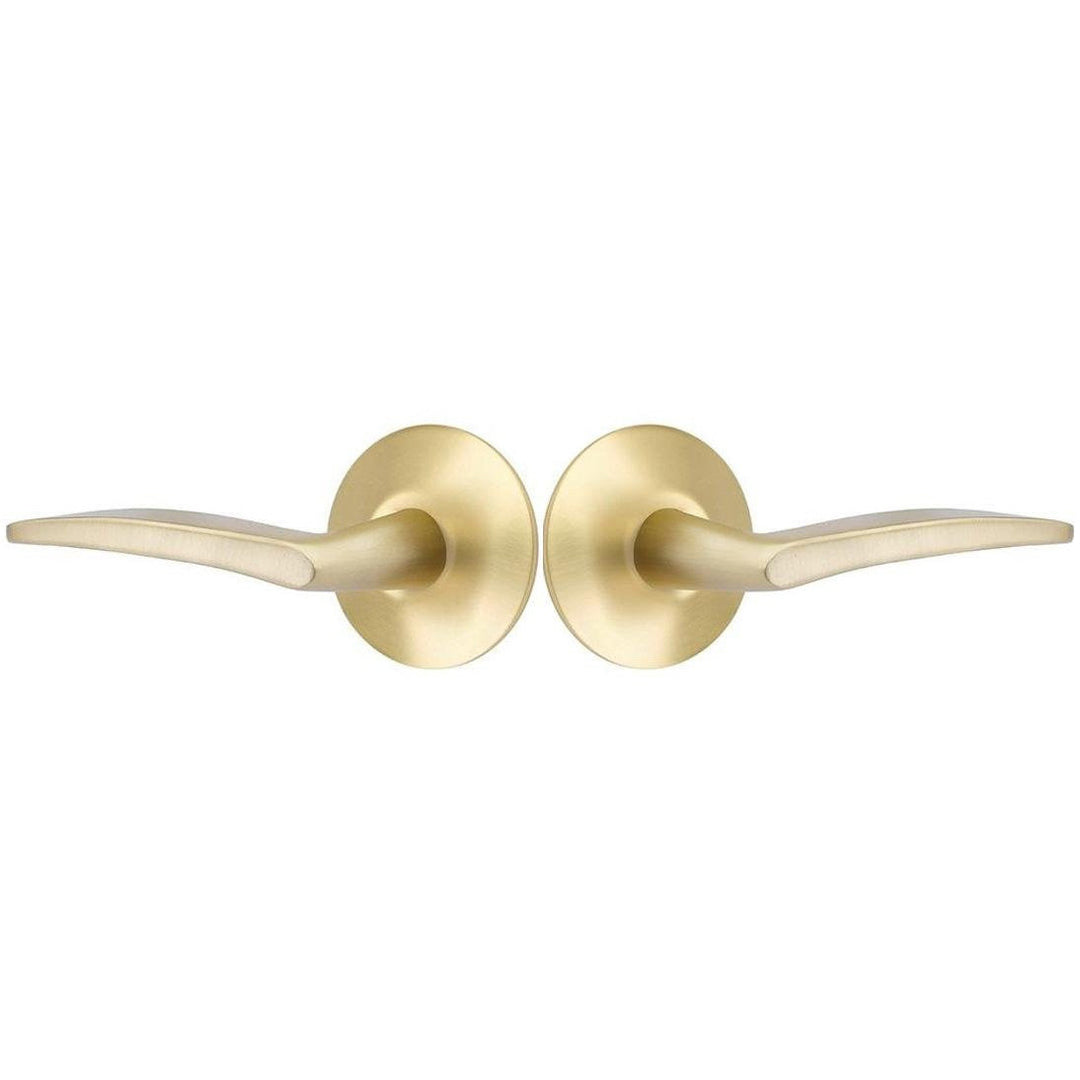 Emtek Solid Brass Poseidon Lever With Modern Rosette (Several Finish Options) EMTEK