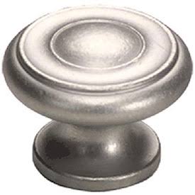 1 1/2 Inch Colonial Round Knob (Distressed Nickel Finish) SCHAUB