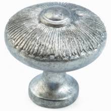 1 1/2 Inch Sunburst Round Cabinet Knob (Silver Antique Finish) SCHAUB