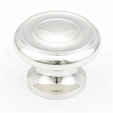 1 1/4 Inch Colonial Round Knob (Polished Nickel Finish) SCHAUB