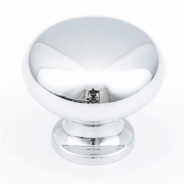 1 1/4 Inch Country Style Round Knob (Polished Chrome Finish) SCHAUB