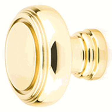 1 1/4 Inch Solid Brass Norwich Cabinet Knob (Polished Brass Finish) EMTEK