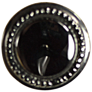 1 1/4 Inch Solid Brass Round Knob with Beaded Pattern Border (Polished Chrome Finish) COPPER MOUNTAIN HARDWARE