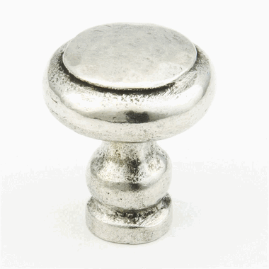 1 1/8 Inch Artifax Round Knob (Natural Pewter Finish) SCHAUB