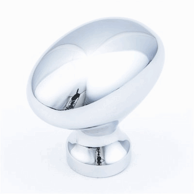 1 3/8 Inch Country Style Oval Knob (Polished Chrome Finish) SCHAUB