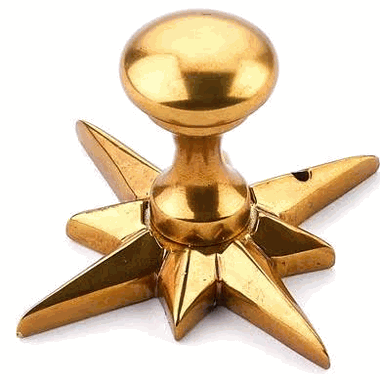 11/16 Inch Symphony Elegance Sonata Round Cabinet Knob (Paris Brass Finish) SCHAUB