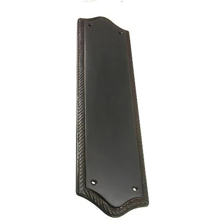 12 Inch Georgian Oval Roped Style Door Push Plate (Oil Rubbed Bronze Finish) COPPER MOUNTAIN HARDWARE