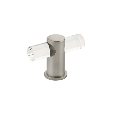 2 Inch Lumiere Acrylic T-Knob (Brushed Nickel Finish) SCHAUB