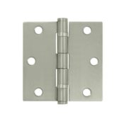 3 1/2 Inch x 3 1/2 Inch Stainless Steel Hinge (Brushed Finish) DELTANA