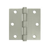 3 1/2 Inch x 3 1/2 Inch Stainless Steel Hinge (Brushed Finish) DELTANA