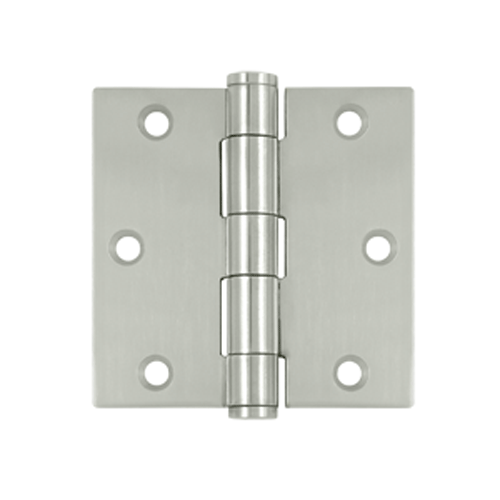 3 1/2 Inch x 3 1/2 Inch Stainless Steel Hinge (Polished Chrome Finish) DELTANA