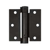 3 1/2 Inch x 3 1/2 Inch Steel Spring Hinge (Square Corner, Oil Rubbed Bronze Finish) DELTANA