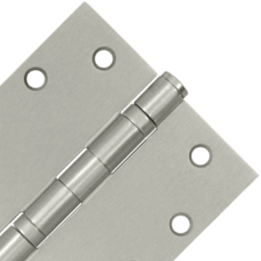 4 1/2 Inch x 4 1/2 Inch Double Ball Bearing Steel Hinge (Square Corner, Brushed Nickel Finish) DELTANA
