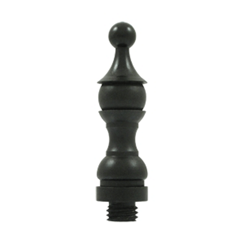 4 1/2 Inch X 4 1/2 Inch Solid Brass Hinge Interchangeable Finials (Bronze Dark Finish) DELTANA