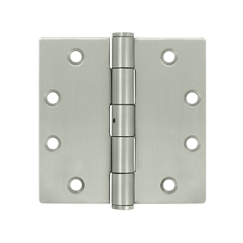 4 1/2 Inch x 4 1/2 Inch Stainless Steel Hinge (Brushed Finish) DELTANA