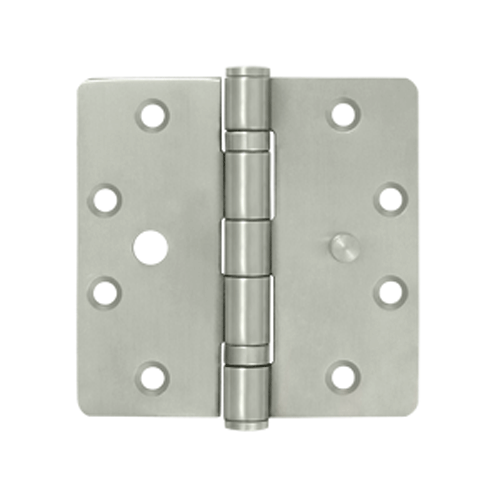 4 1/2 Inch x 4 1/2 Inch Stainless Steel Hinge (Brushed Finish) DELTANA