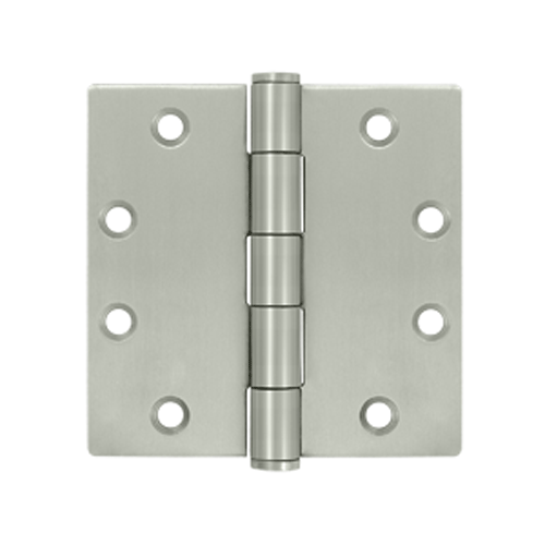 4 1/2 Inch x 4 1/2 Inch Stainless Steel Hinge (Brushed Finish) DELTANA