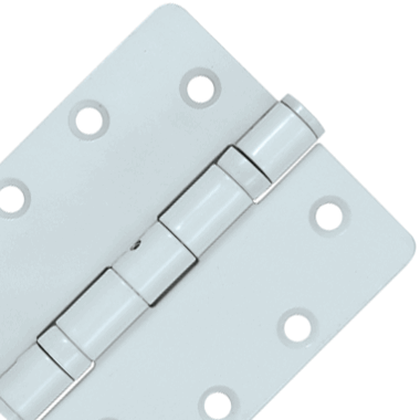 4 1/2 Inch x 4 1/2 Inch Stainless Steel Hinge (Paint White Finish) DELTANA