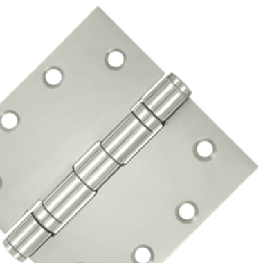 4 1/2 Inch x 4 1/2 Inch Stainless Steel Hinge (Polished Chrome Finish) DELTANA