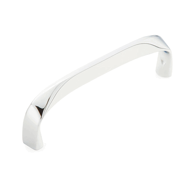 4 3/16 Inch (4 Inch c-c) Italian Contemporary Pull (Polished Chrome Finish) SCHAUB