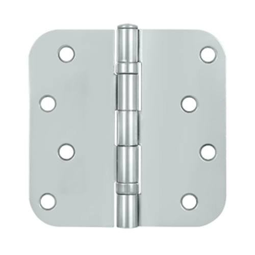 4 Inch x 4 Inch Ball Bearing Steel Hinge (Chrome Finish) DELTANA