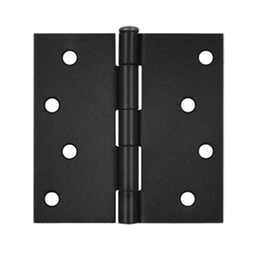 4 Inch x 4 Inch Square Corner Steel Hinge (Oil Rubbed Bronze Finish) DELTANA