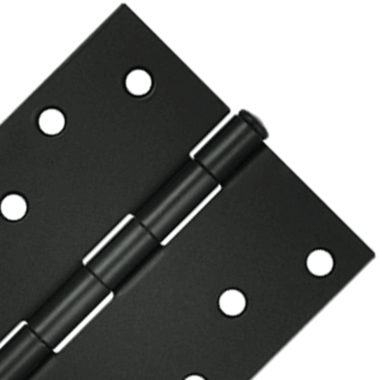 4 Inch x 4 Inch Square Corner Steel Hinge (Paint Black Finish) DELTANA