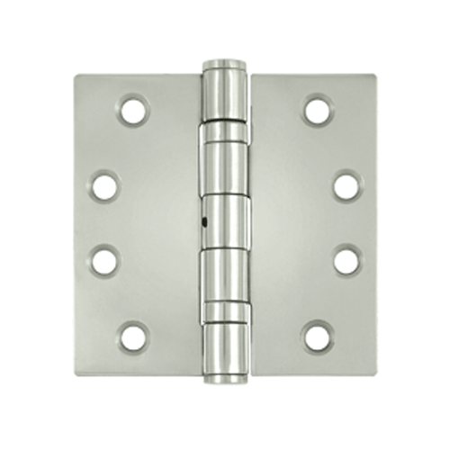 4 Inch x 4 Inch Stainless Steel Hinge (Polished Chrome Finish) DELTANA