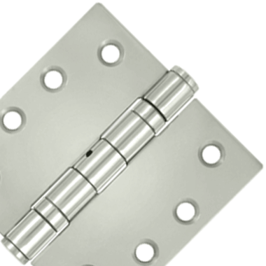 4 Inch x 4 Inch Stainless Steel Hinge (Polished Chrome Finish) DELTANA