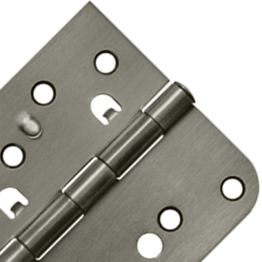 4 Inch x 4 Inch Steel Hinge (5/8 Radius x Square Corner, Antique Nickel Finish) DELTANA