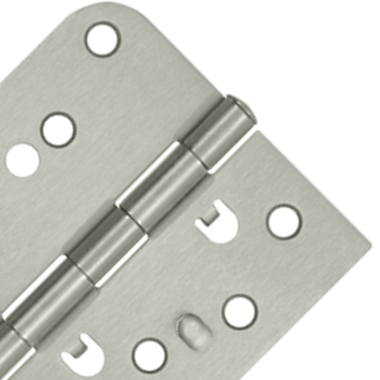 4 Inch x 4 Inch Steel Hinge (5/8 Radius x Square Corner, Brushed Nickel Finish) DELTANA