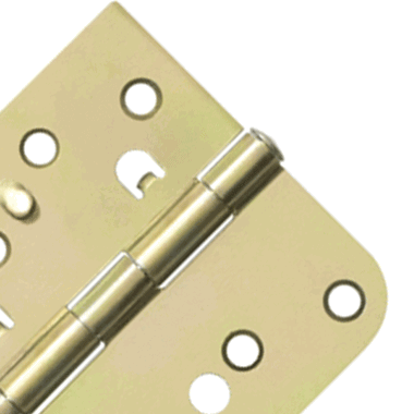 4 Inch x 4 Inch Steel Hinge (5/8 Radius x Square Corner, Zinc Dichromate Finish) DELTANA