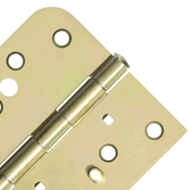4 Inch x 4 Inch Steel Hinge (5/8 Radius x Square Corner, Zinc Dichromate Finish) DELTANA