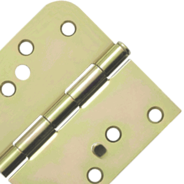 4 Inch x 4 Inch Steel Hinge (5/8 Radius x Square Corner, Zinc Dichromate Finish) DELTANA
