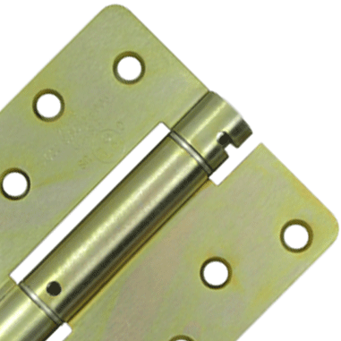 4 Inch x 4 Inch Steel Spring Hinge (1/4 Radius Corner, Zinc Dichromate Finish) DELTANA