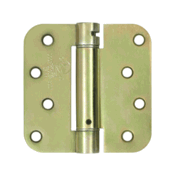 4 Inch x 4 Inch Steel Spring Hinge (5/8 Radius Corner, Zinc Dichromate Finish) DELTANA