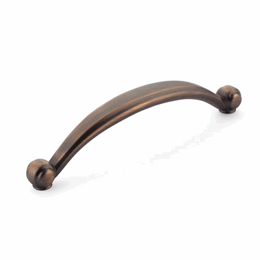 6 1/2 Inch (6 Inch c-c) Cabriole Pull (Empire Bronze Finish) SCHAUB