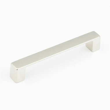 6 3/8 Inch (6 1/4 Inch c-c) Classico Smooth Cabinet Pull (Brushed Nickel Finish) SCHAUB