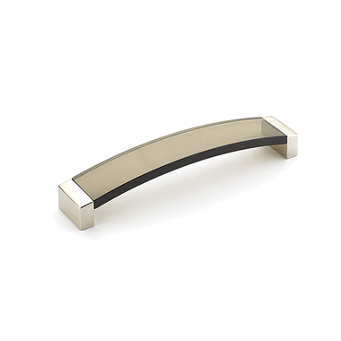 6 5/8 Inch (6 1/4 Inch c-c) Positano Arched Smoke Pull (Satin Nickel Finish) SCHAUB