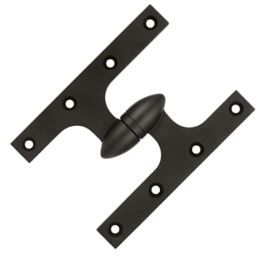 6 Inch x 4 1/2 Inch Solid Brass Olive Knuckle Hinge (Oil Rubbed Bronze Finish) DELTANA