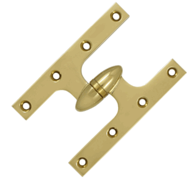 6 Inch x 4 Inch Solid Brass Olive Knuckle Hinge (PVD Finish) DELTANA