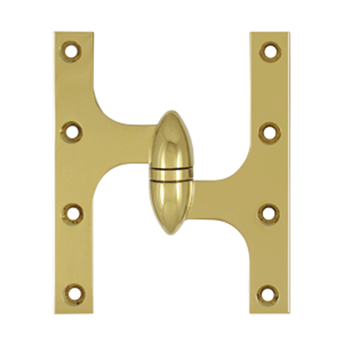 6 Inch x 5 Inch Solid Brass Olive Knuckle Hinge (PVD Finish) DELTANA