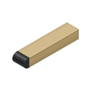 4 Inch Solid Brass Contemporary Half-Cylinder Tip Baseboard Door Bumper (Several Finishes Available) DELTANA